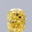 1.09 Ct. Fancy Vivid Yellow Cushion Lab Grown Diamond