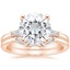 14KR Moissanite Tapered Baguette Diamond Bridal Set, smalltop view