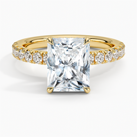 18K Yellow Gold Olympia Half Coverage Diamond Ring