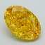 3.11 Ct. Fancy Vivid Yellow Oval Lab Grown Diamond