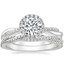 Platinum Monroe Diamond Ring with Petite Luxe Twisted Vine Diamond Ring (1/4 ct. tw.)