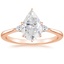 14K Rose Gold Aria Three Stone Diamond Ring (1/10 ct. tw.), smalltop view