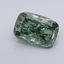 1.06 Ct. Fancy Vivid  Green Cushion Lab Grown Diamond