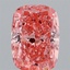 1.53 Ct. Fancy Vivid  Pink Cushion Lab Grown Diamond
