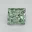 1.54 Ct. Fancy Vivid Pacific Green Princess Lab Grown Diamond