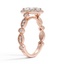 Oval Halo and Tiara Diamond Ring, smallside view