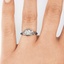 The Miranda Ring, smalltop view on a hand
