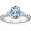 18K White Gold Antique Scroll Engraved Three Stone Diamond Ring (1/3 ct. tw.), smalltop view