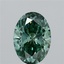 3.10 Ct. Fancy Vivid Green Oval Lab Grown Diamond