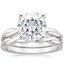 18KW Moissanite Twisted Vine Bridal Set, smalltop view