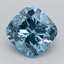 1.00 Ct. Fancy Vivid Blue Cushion Lab Grown Diamond
