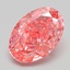 3.06 Ct. Fancy Vivid Pink Oval Lab Grown Diamond