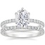 18KW Moissanite Bliss Diamond Ring (1/6 ct. tw.) with Bliss Diamond Ring (1/5 ct. tw.), smalltop view