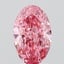 1.00 Ct. Fancy Vivid  Pink Oval Lab Grown Diamond