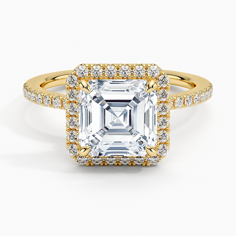 Hidden Halo Diamond Engagement Ring
