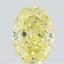 0.38 Ct. Fancy Intense Yellow Oval Lab Grown Diamond