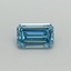 0.30 Ct. Fancy Vivid Blue Emerald Lab Grown Diamond