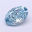 1.3 Ct. Fancy Vivid Blue Oval Lab Grown Diamond