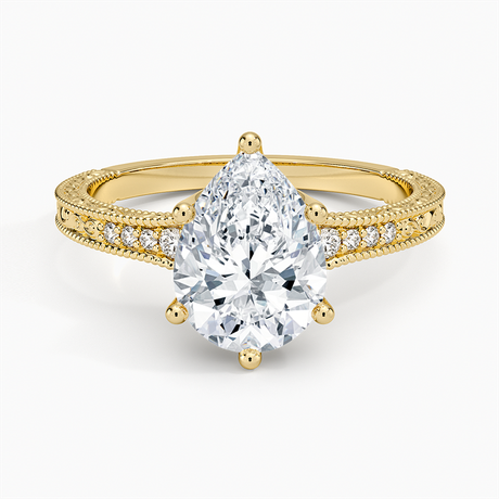 Luxe Hudson Ring - Engraved Diamond Ring