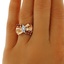 The Marimar Ring, smalltop view on a hand