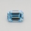0.33 Ct. Fancy Vivid Blue Emerald Lab Grown Diamond