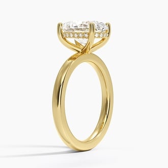 Sydney Perfect Fit Hidden Halo 2mm with 3ct Oval Certified Lab Diamond in 18K Yellow Gold