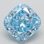 2.50 Ct. Fancy Vivid  Blue Cushion Lab Grown Diamond