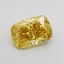 1.07 Ct. Fancy Vivid Yellow Cushion Lab Grown Diamond