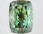 4.05 Ct. Fancy Vivid Green Cushion Lab Grown Diamond