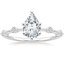 18K White Gold Aimee 1.4mm Diamond Ring, smalltop view
