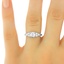 The Noemie Ring, smalltop view on a hand