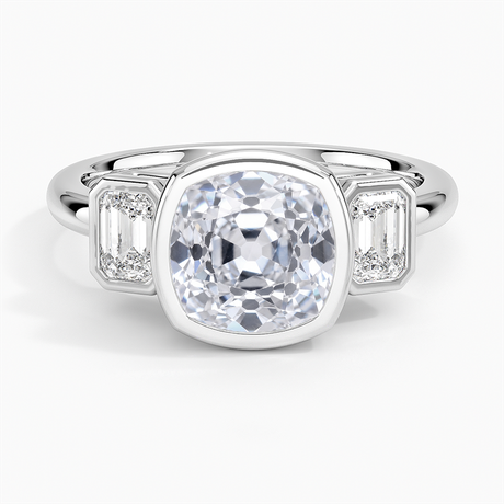 Rhiannon Bezel Three Stone Diamond Ring