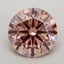10.01 Ct. Fancy Vivid Brownish Pink Round Lab Grown Diamond