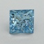 1.19 Ct. Fancy Vivid Blue Princess Lab Grown Diamond