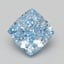 3.02 Ct. Fancy Vivid Blue Cushion Lab Grown Diamond