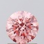 0.92 Ct. Fancy Vivid Pink Round Lab Grown Diamond