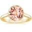 18K Yellow Gold Luna 2mm Bezel Ring, smalltop view
