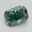 4.51 Ct. Fancy Vivid Green Cushion Lab Grown Diamond