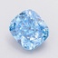 1.53 Ct. Fancy Vivid Blue Cushion Lab Grown Diamond