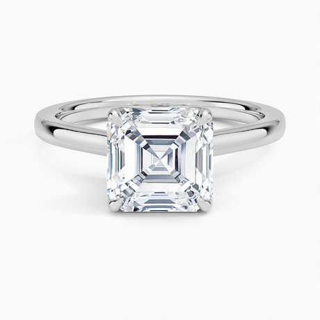 18K White Gold Elodie Cathedral Solitaire Ring