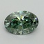 3.01 Ct. Fancy Vivid Green Oval Lab Grown Diamond