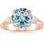 14K Rose Gold Petite Twisted Vine Three Stone Diamond Ring (2/5 ct. tw.), smalltop view