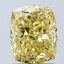 2.02 Ct. Fancy Vivid Yellow Cushion Lab Grown Diamond