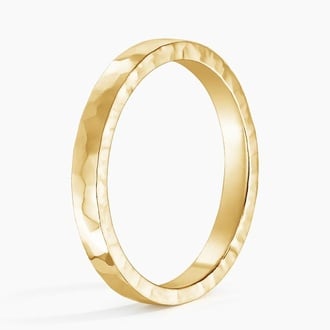 2.5mm Hammered Quattro Wedding Ring