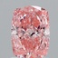 1.39 Ct. Fancy Vivid Pink Cushion Lab Grown Diamond