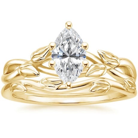 18K Yellow Gold Budding Willow Ring with Winding Willow Ring