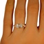 The Kara Ring, smallzoomed in top view on a hand