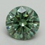 5.18 Ct. Fancy Vivid Green Round Lab Grown Diamond