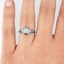 The Madeline Ring, smalltop view on a hand