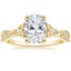 18K Yellow Gold Luxe Celtic Love Knot Diamond Ring, smalltop view